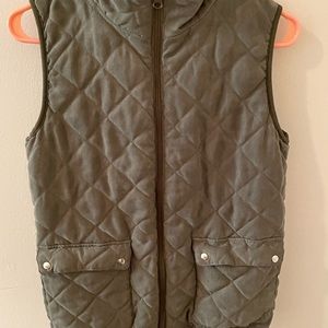 Reversible vest, green, Pink Lily, Size medium